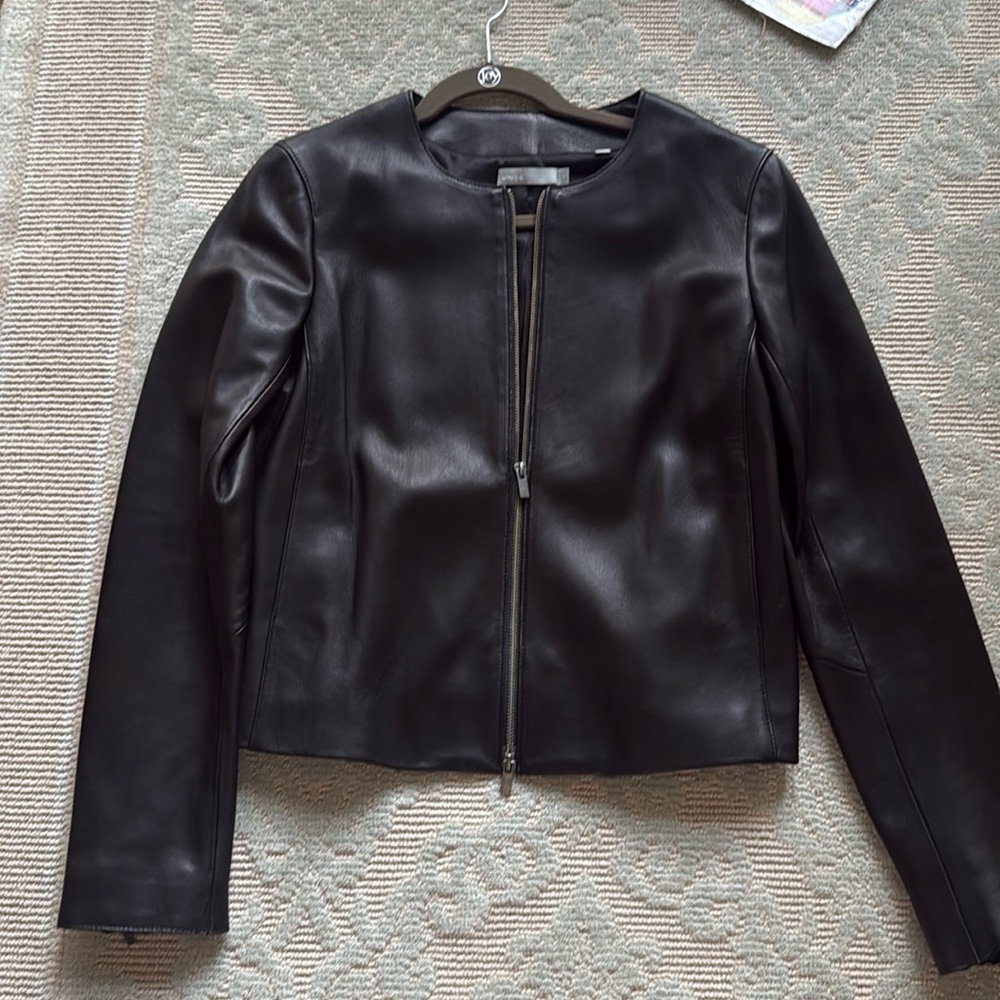 Vince Black Leather Jacket